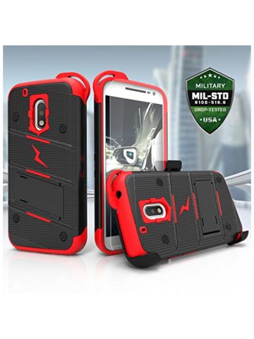 For Motorola G4 Plus 5.5in / Mot G4 (4th Gen) - Bolt Cover W/ Kickstand, Holster