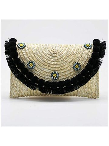 Y&D Straw Bag, Crossbody Bag, Handbag, Banquet Bag B07Q8RMG8G