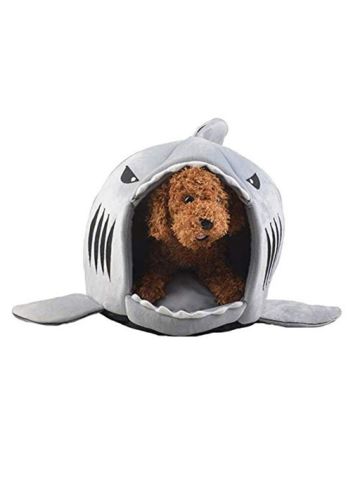 L Size Warm Soft Dog House Pet Sleeping Bag Shark Dog Kennel Cat Bed Cat House