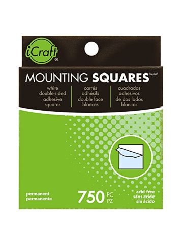 Mounting Squares White 0.5 750 Per Package Pack Of 4