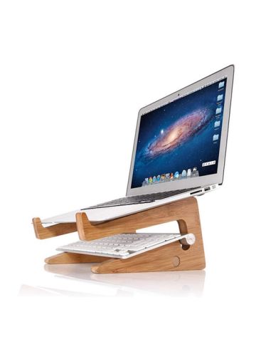Laptop Stands, Simple Bamboo Universal Desktop Stand for Notebook Computer 11-15 Inch