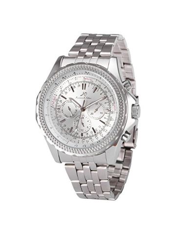 Ks Imperial Date 24 Hours Automatic Mechanical Men's Stainless Steel Band Wrist Watch