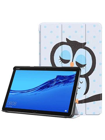 The Owl Pu Leather Case Cover 10.1 Inch Slim Print Smart Tablet Pc Funda for Huawei Mediapad M5 Lite 10 Shockproof Skin