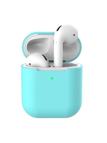 Airpods Accessories Set,silicone Anti-Lost Protective Cover Skin Case for Apple Airpods 2 Charging Case Blue