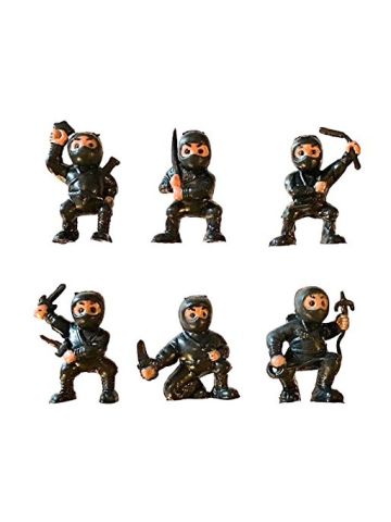 Black Mini Karate Ninjas Warriors Fighters Figures Cupcake