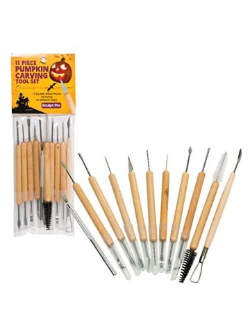 Pumpkin Carving Tools Halloween Sculpting Kit With 11 Double Sided