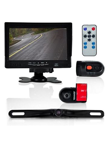 Pyle Dash Cam Car Recorder Camera 7 Inch Monitor Windshield Mount Full Color HD
