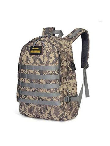 Men's Battlefield Backpack Camouflage Travel Rucksack Usb Headphone Jack Game Level 3 Bag Pubg