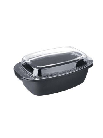 Dessini Non-Stick Roaster Pan Black/Clear 30cm