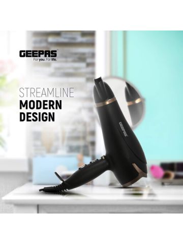 Geepas Pro Style Powerful Hair Dryer With Concentrator Nozzle Blower 5 Settings