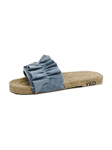 Y&D Blue Slides Slipper For Women - Blue