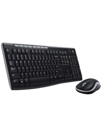 Logitech Wireless Combo Mk270 With Keyboard And Mouse, Black