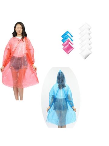 10 Pack Bulk Extra Thick Emergency Waterproof Rain Poncho With Drawstring Hood Raincoat For Men Women