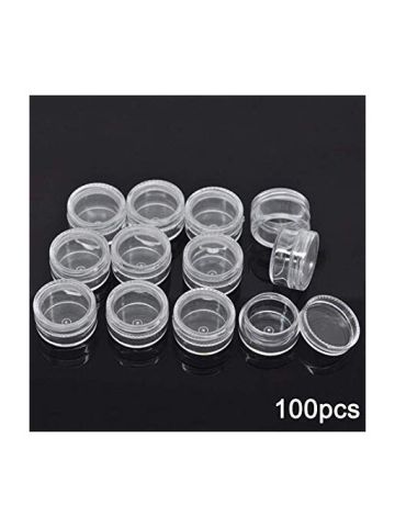 Clear Plastic Sample Container Mini Bottle Pot Jars Cosmetic Tools 5Ml