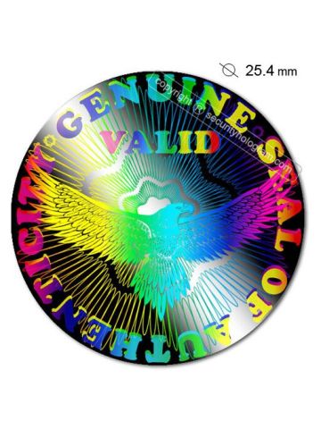 Circle 3D Stickers Protective Security Holograms Genuine Seal Of Authenticity Tamper Evident