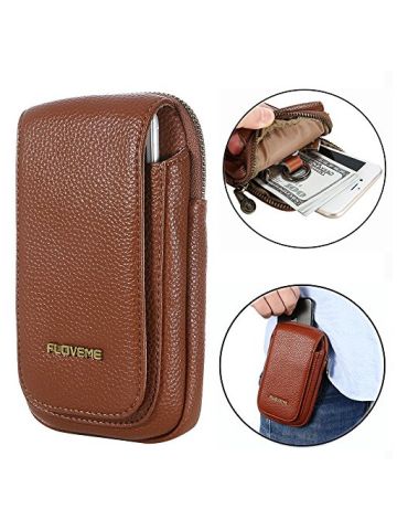 Floveme Premium Vintage Magnetic Wallet PU Leather  Flip Pouch