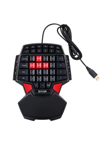 Delux T9 47-Key Professional One/single Hand Usb Wired Esport Gaming Keyboard