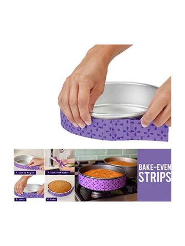 2Pcs Cake Pan Strips Bake Even Strip Belt Bake Even Moist Level Cake Baking Tool