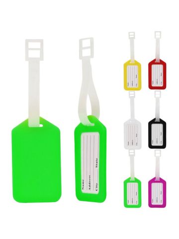 10 X Travel Luggage Bag Tag Name Address Id Label Plastic Suitcase Baggage Tags