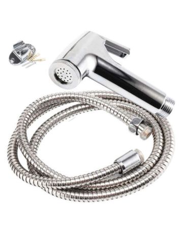 Bidet Spray Chrome Hygienic Toilet Shower Head Hose Set Muslim