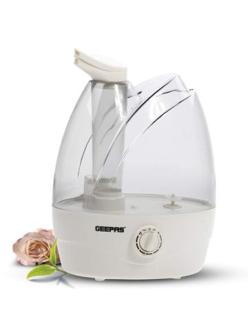 Geepas 32W Humidifier, Double Nozzle 2.6L Capacity & Ultrasonic Portable Humidifier