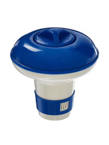 5 Inch Deluxe Large Blue and White Floating Swimming Pool Chlorine Dispenser