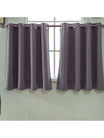 2 Pc Insulated Foam Lined Heavy Thick Blackout Grommet Window Curtain Panels