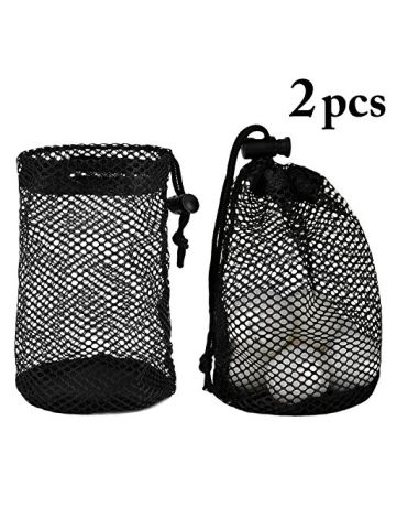 Fansport Mesh Bag Small Gear Bag Portable Equipment Drawstring