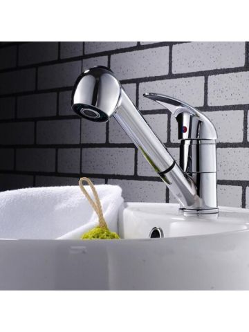 Kitchen Tap Single Lever Mixer Faucet Sink Mixer with Pullout Spray