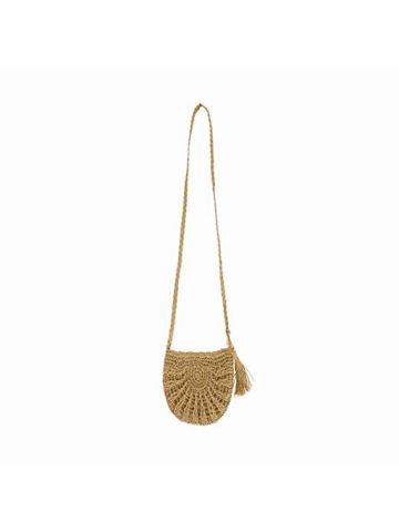 Y&D Ins Bag, Beach Bag, Tassel Pure Hand-woven Bag, Grass-woven Bag B07Q6JBLRK