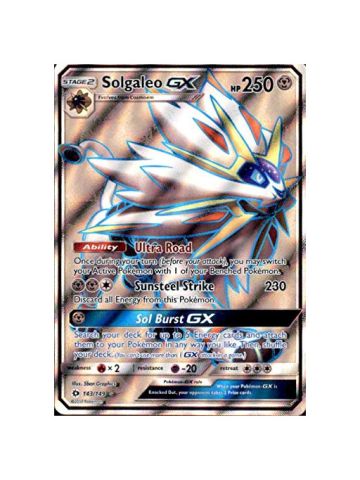 Pokemon Pokemon Solgaleo-Gx - 143/149 Full Art Ultra Rare Sun & Moon