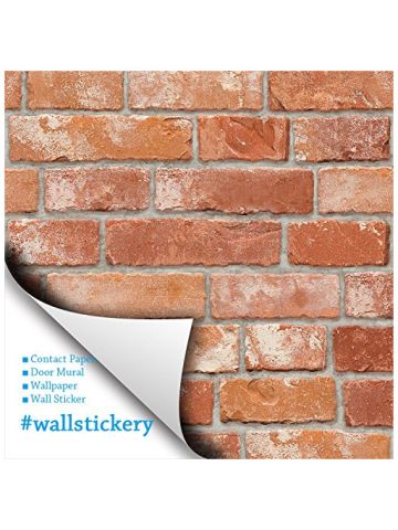 Wallstickery Brick Pattern Wallpaper For Wall Stickers Self Adhesive