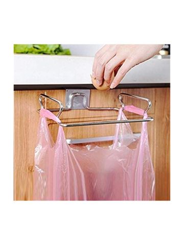 Metal Hanging Garbage Bags Rack Kitchen Wash Cloth Towel Storage Shelf