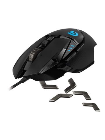 Logitech G502 12,000 Dpi On-The-Fly Dpi Shifting Proteus Rgb Spectrum Tunable Gaming Mouse - Black