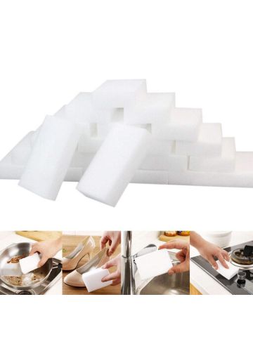 25 Pcs White Magic Sponge Eraser Cleaning Melamine Foam Cleaner Kitchen Pad