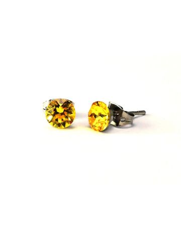 Bio Etic Bijoux Italy Earring Xirius 6. 2mm Light Topaz, Bioetic