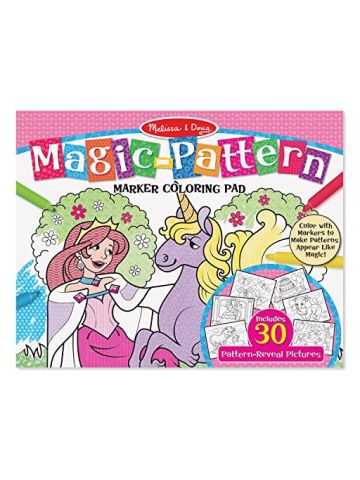 Melissa & Doug Magic-Pattern Marker Kids' Coloring Pad - Princesses, Ponies, Parties And More