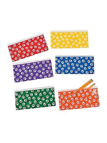 Fun Express Paw Print Pencil Case Pack Of 12