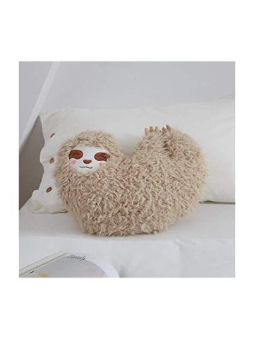Soft Furry Sloth Pillow Cushion Stuffed Plush Toy Gifts For Kids Home Sofa Deco