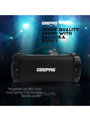 Geepas Rechargeable Bluetooth Speaker with DAB for Excellent Sound Performance