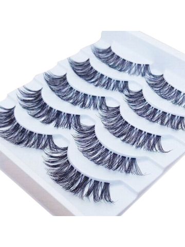 Makeup Handmade 5 Pairs Natural Long False Eyelashes Extension Exquisite