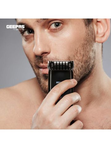 Geepas 7-in-1 Grooming Kit, Quick Charging, 5V Input, 20 Length Settings, Two Combs and Angle Blade