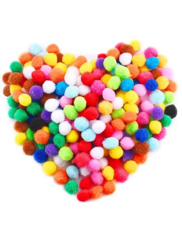 Caydo 250 Pieces 1 Inch Pom Poms for Hobby Supplies and Diy Creative Crafts