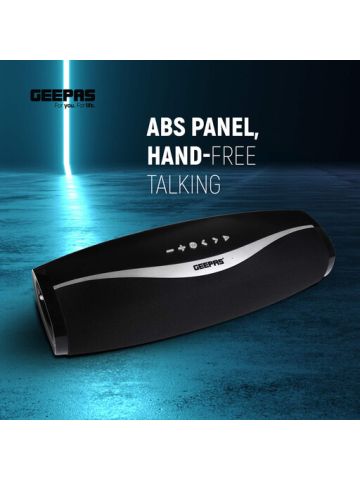 Geepas Rechargeable 2200mAh Bluetooth Speaker, 3-4h Playtime, Hand-Free Talking - 2 Years Warranty