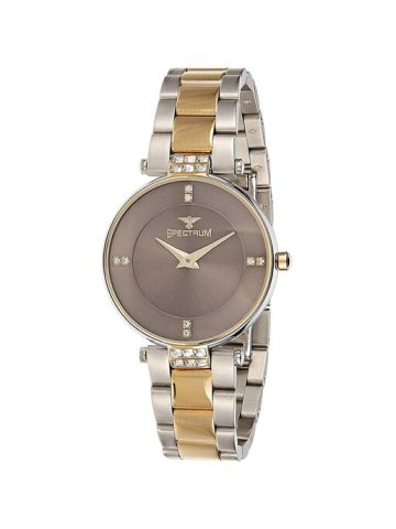 Spectrum Women's Grey Dial Stainless Steel Band Watch - 25162L-4