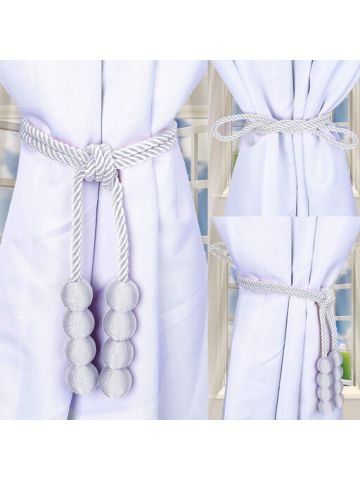 2 Pc Rope Window Curtain Tiebacks Tassel Binding Rope Tie Backs Home Decor