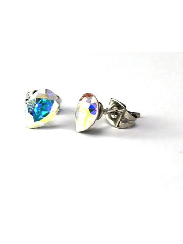 Bio Etic Bijoux Italy Earring Drop 8mm Aurora Boreale, Bioetic