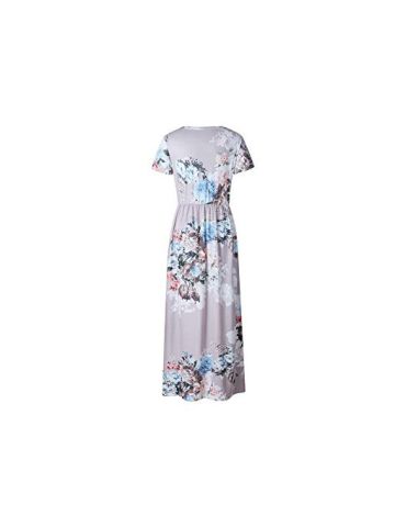 Women's Aline Dress Fashion Round Neck Long Sleeve Maxi Long Dress