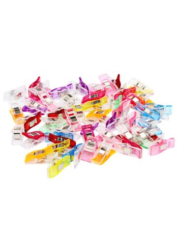 25 Pc Plastic Quilter Holding Wonder Clips Clamps Sewing Craft Quilt Binding