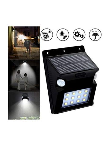 New Led Solar Power Pir Motion Sensor Wall Light Garden Waterproof Lamp